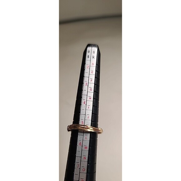 NEW Handmade Wire Wrapped Ring Goldtone Baby Blue  Beaded  Size 5 - Picture 3 of 6